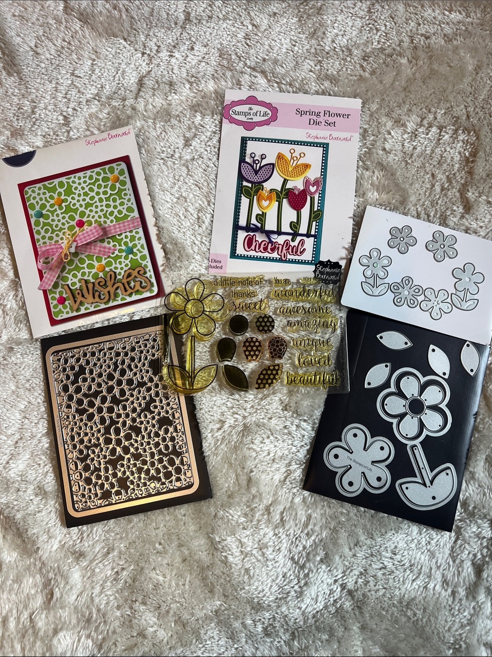 The Stamps of Life Spring Flower Die Set & Craft Stamp Bundle